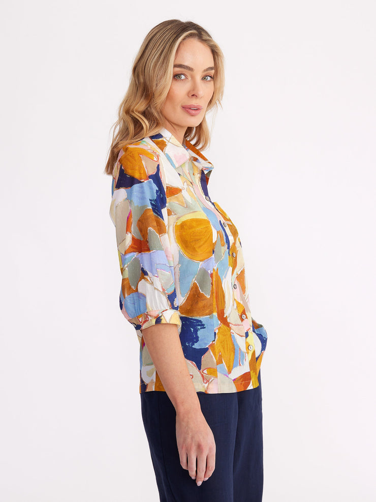 Top - Painterly Print by Yarra Trail