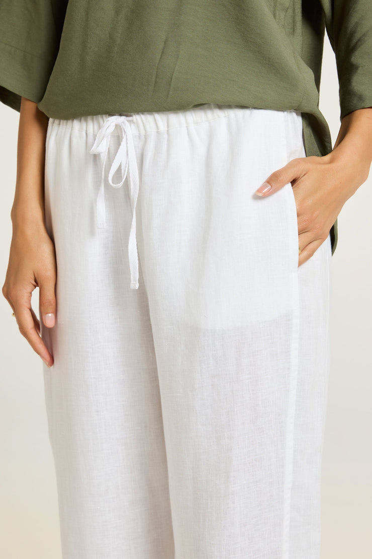 Pant - Silvie Linen 3/4 by Yarratrail