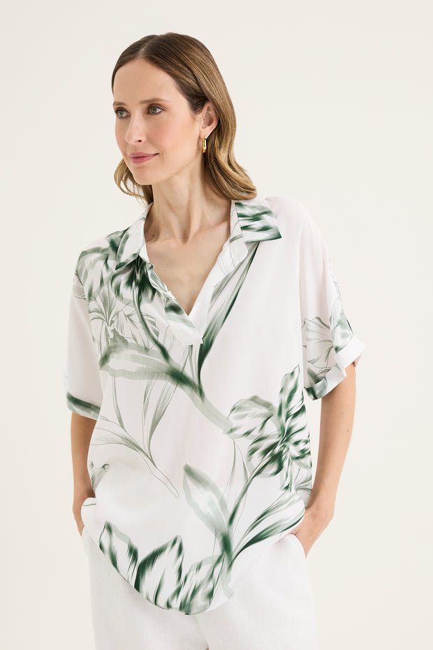 Top - Lotus Print 2 by Yarra Trail