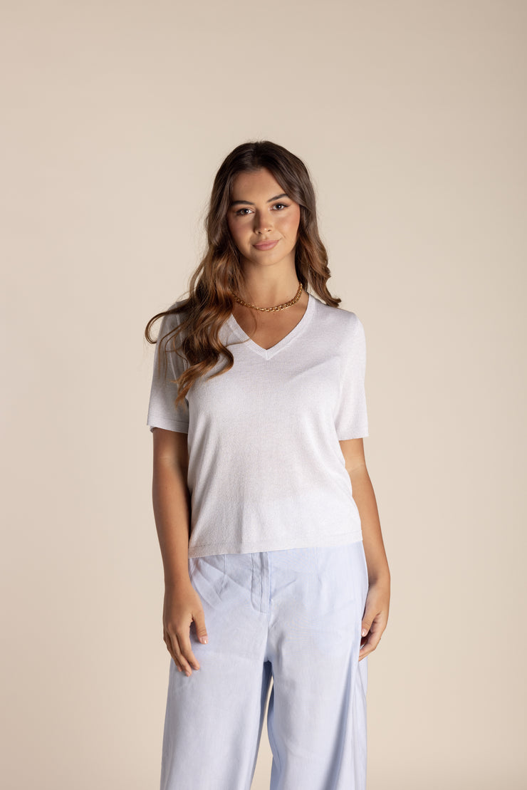 Top - Metallic S/Slv Metallic Top