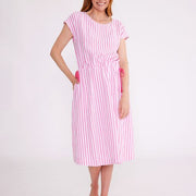 Dress - Bright Pink Stripe by Yarra Trail