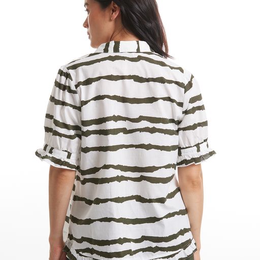 Top - Woodland Stripe Shirt by Marco Polo