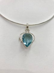 Pendant - Blue Topaz 925 Sterling Silver