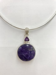 Pendant - Siberian Charoite 925 Sterling Silver