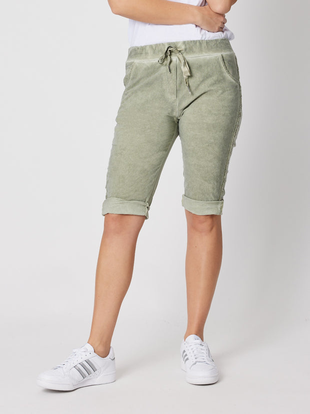 Pant - Crushed Jean Shorts by Threadz