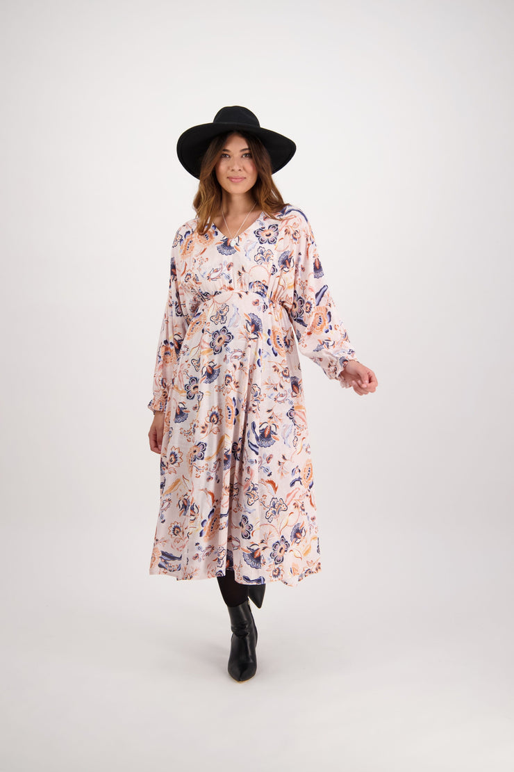 Dress - L/S V Neck Batwing by Vassalli