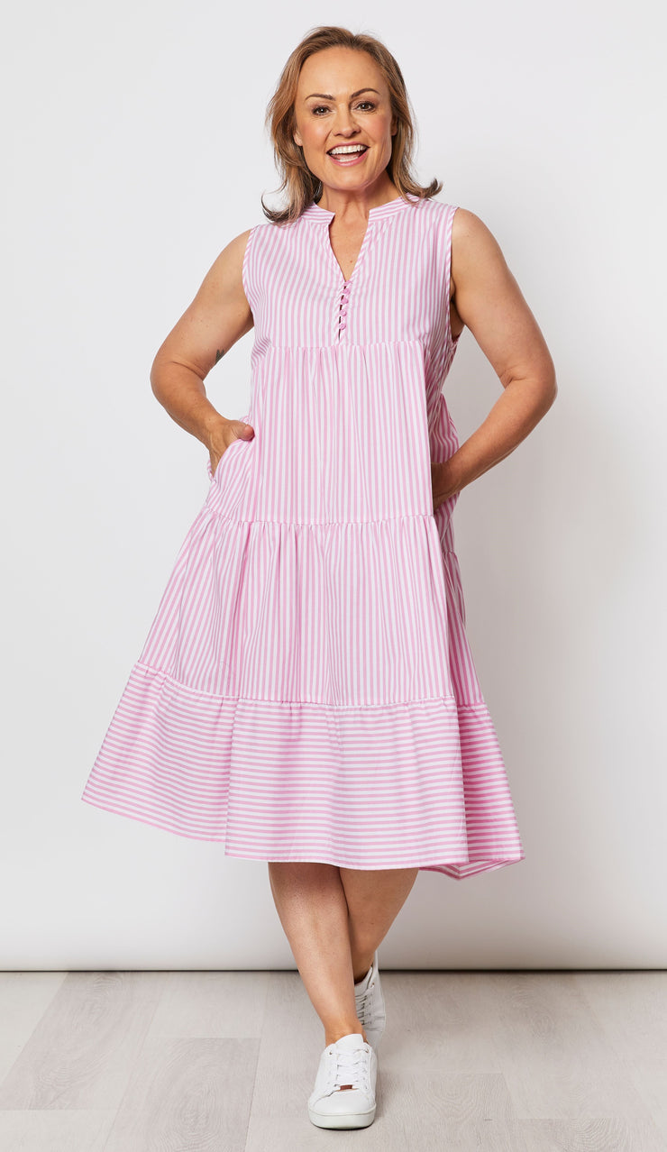 Dress - Stripe S/Less Candy