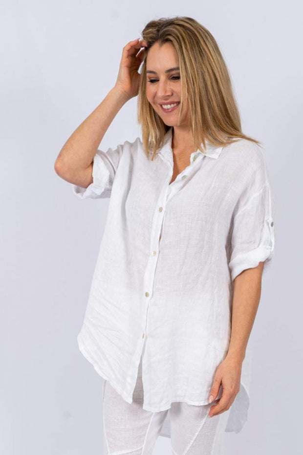 Top - Collyn Italian Linen Shirt