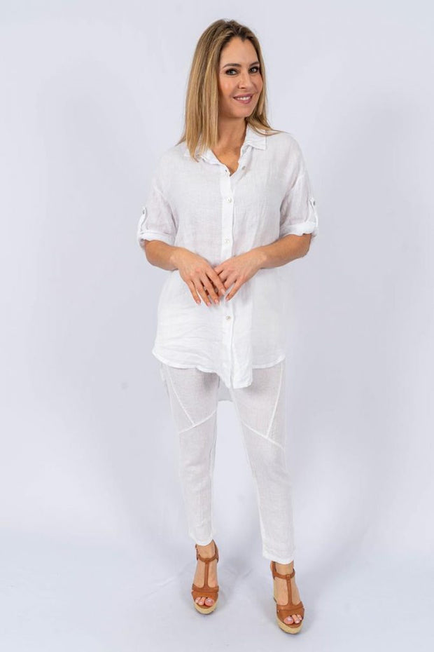 Top - Collyn Italian Linen Shirt