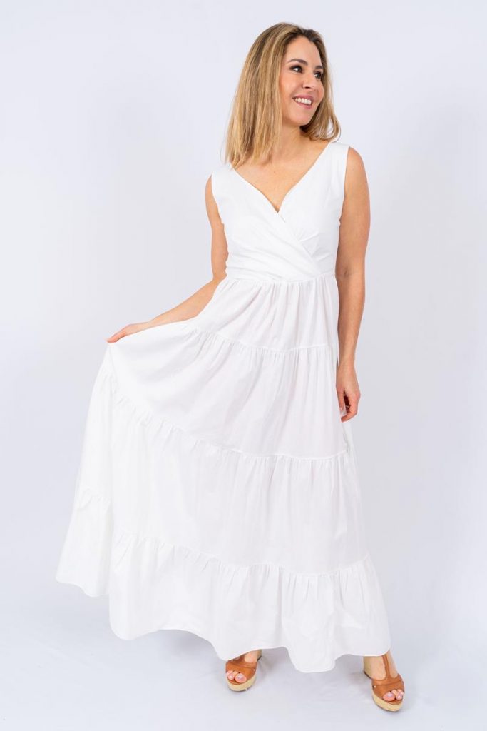 Dress - Princess A-Line Italian Cotton Maxi