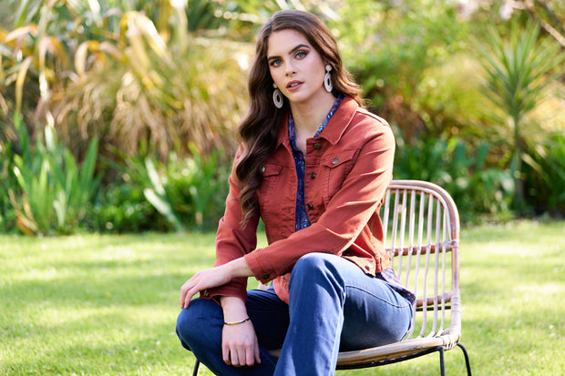 Jacket - Long SLV Knit Denim by Vassalli TOP SELLER!