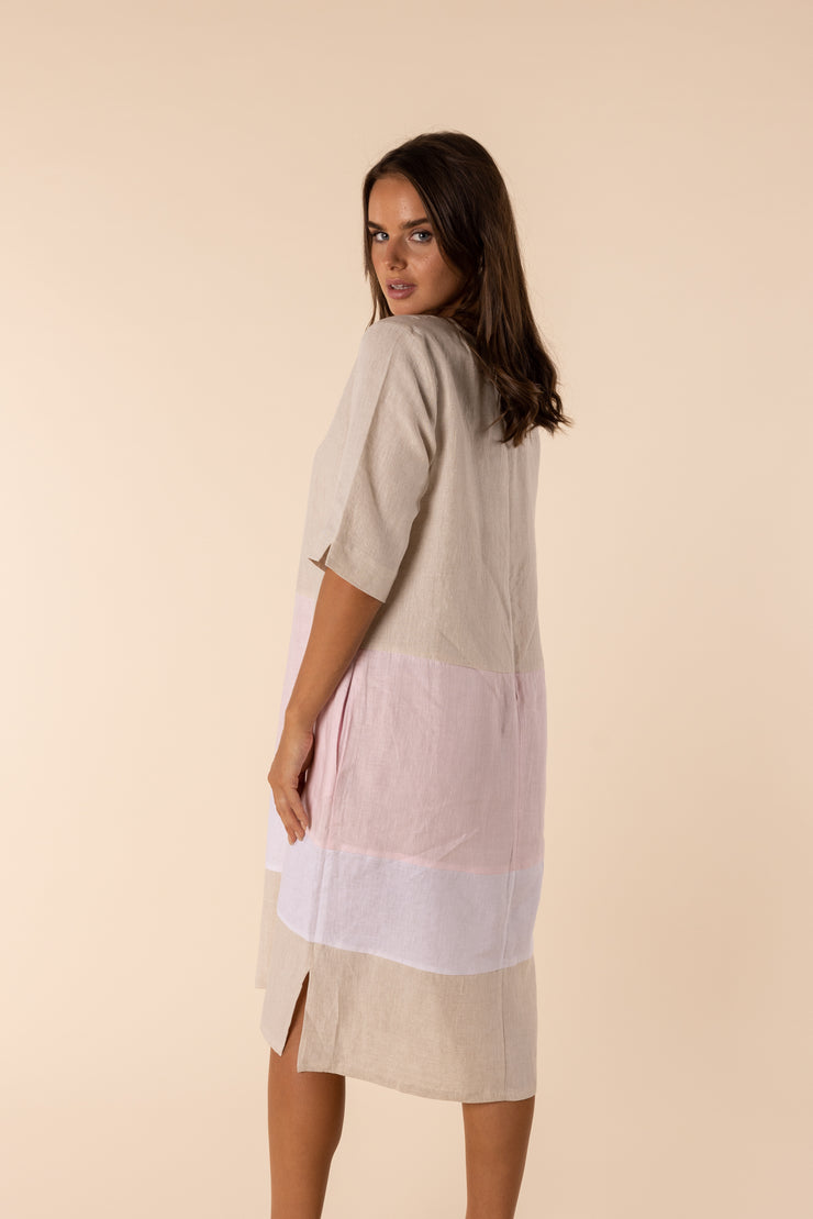 Dress - Panel Linen Shift