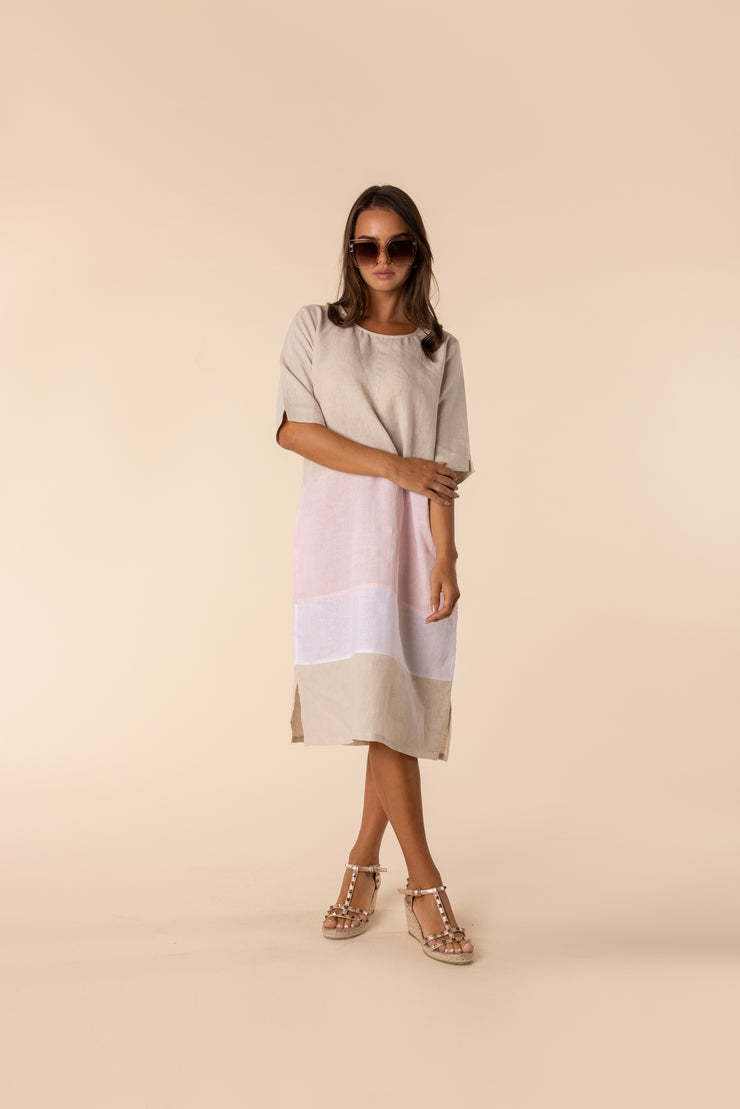 Dress - Panel Linen Shift