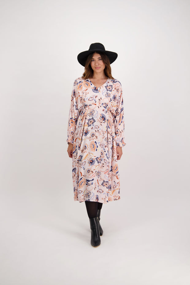 Dress - L/S V Neck Batwing by Vassalli
