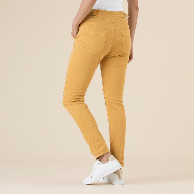 Pant - Tie Front Gathered Jogger Jeans