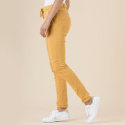Pant - Tie Front Gathered Jogger Jeans