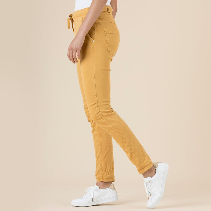 Pant - Tie Front Gathered Jogger Jeans