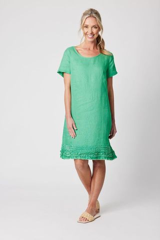 Dress - Linen Ruffle Hem by GS