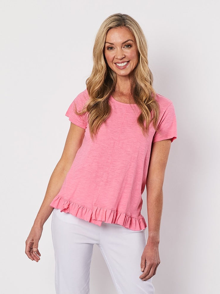 Top - T Frilled Hem tee by Threadz