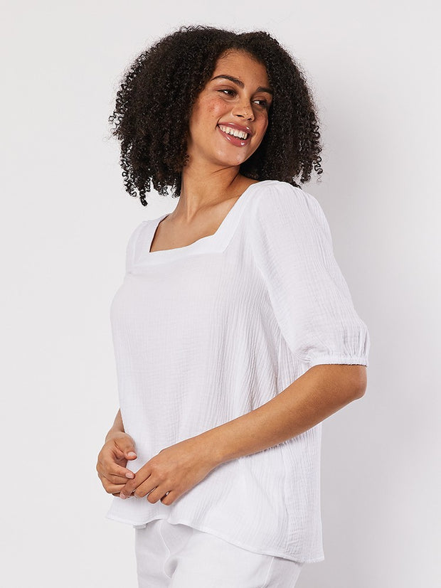 Top - T Square Neck by Threadz