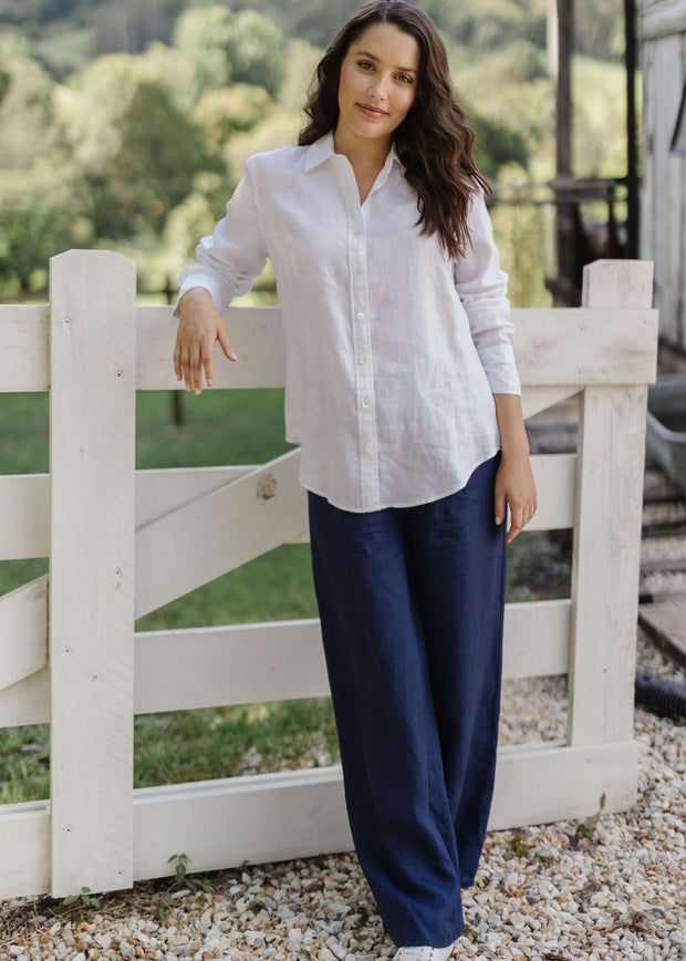 Top - Linen Shirt by Goondiwindi Cotton