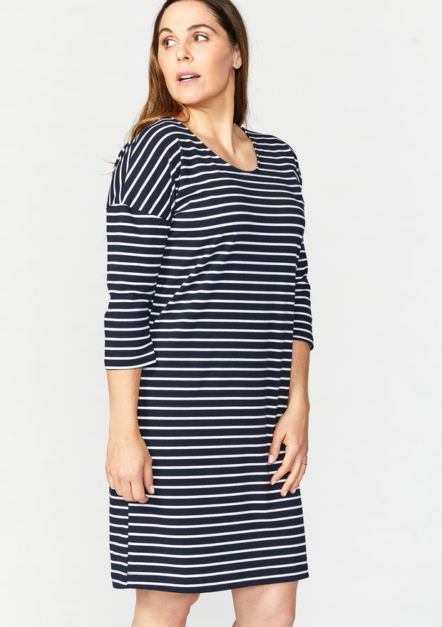 Dress - Stripe 3/4 SLV by SEE SAW