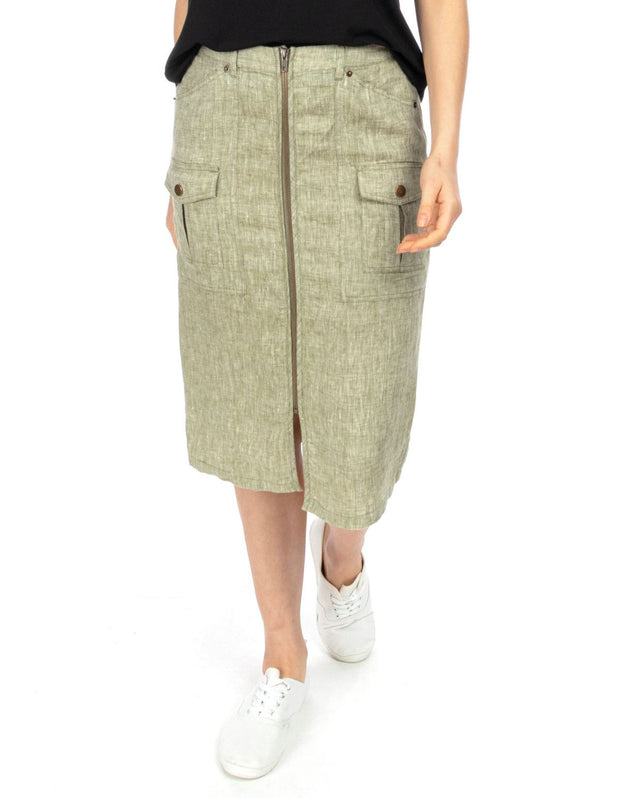 Skirt - Linen Utility Skirt by PingPong