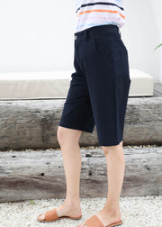 Pant - Navy Cotton Shorts by Goondiwindi Cotton