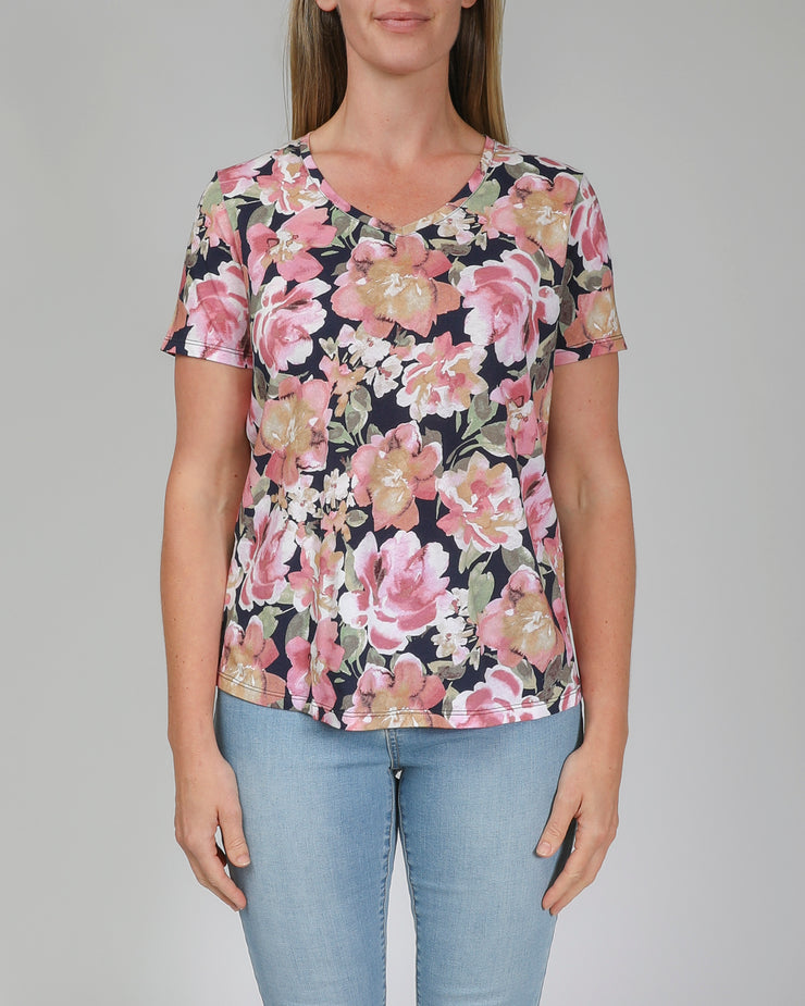 Top - V Neck Floral by JUMP