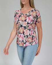 Top - V Neck Floral by JUMP