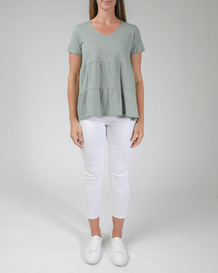 Top - Tied V Neck Tee by JUMP