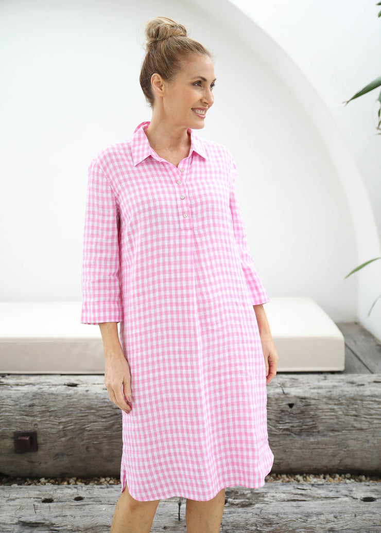 Dress - Pink/White Gingham by Goondiwindi Cotton