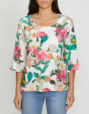 Top - Flounce Garden Party floral by JUMP