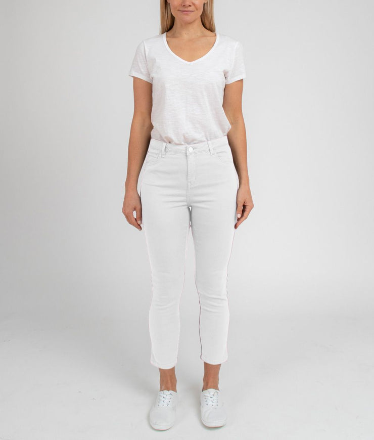 Pant - 7/8 Summer White Split Jean by JUMP