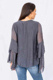 Top - Flauto Italian Silk with Fluted SLV