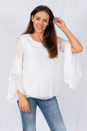 Top - Flauto Italian Silk with Fluted SLV