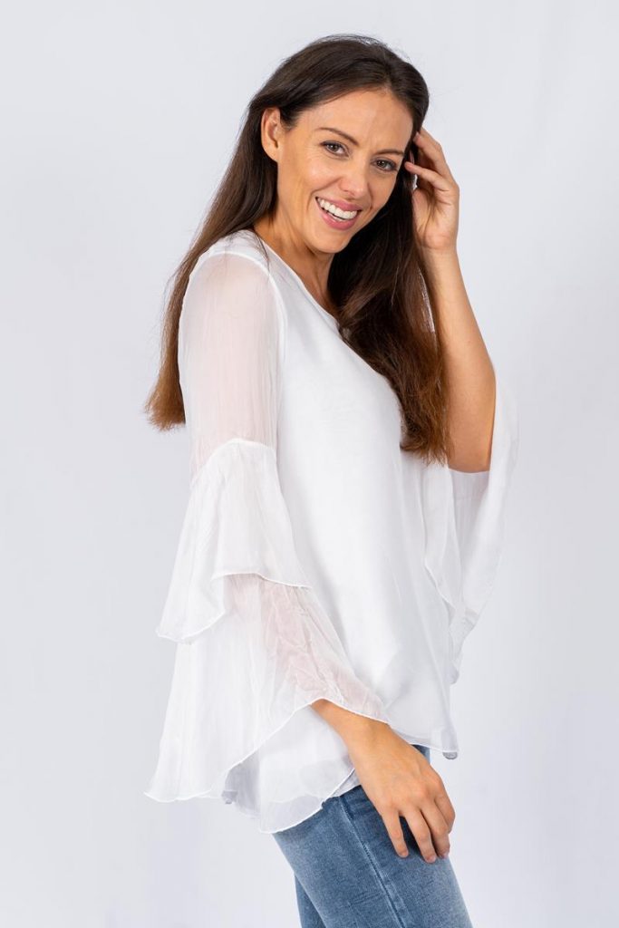 Top - Flauto Italian Silk with Fluted SLV