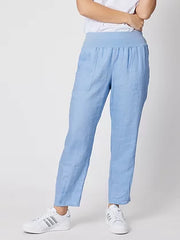 Pant - Ribbed Waist Linen by GS