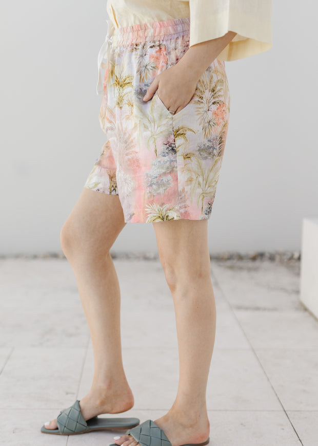 Pant -  Tropical Print Shorts