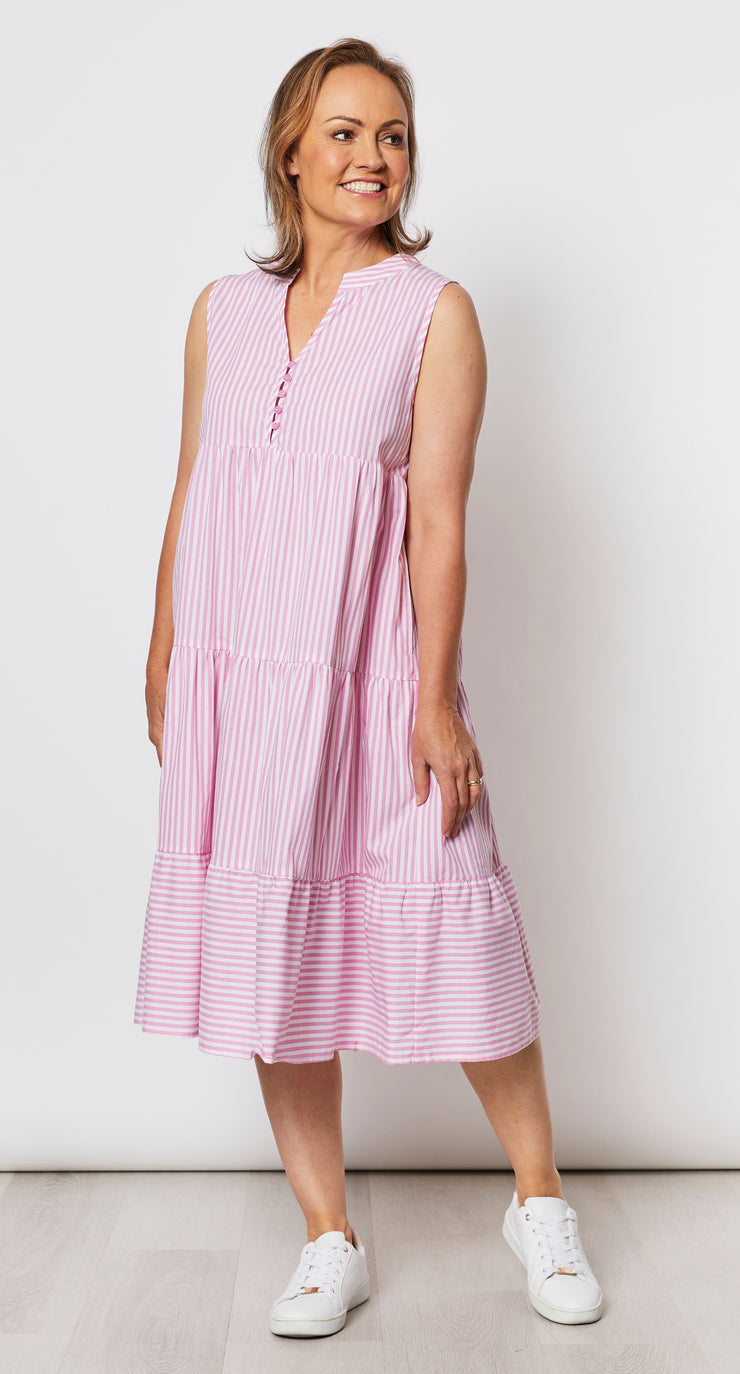 Dress - Stripe S/Less Candy