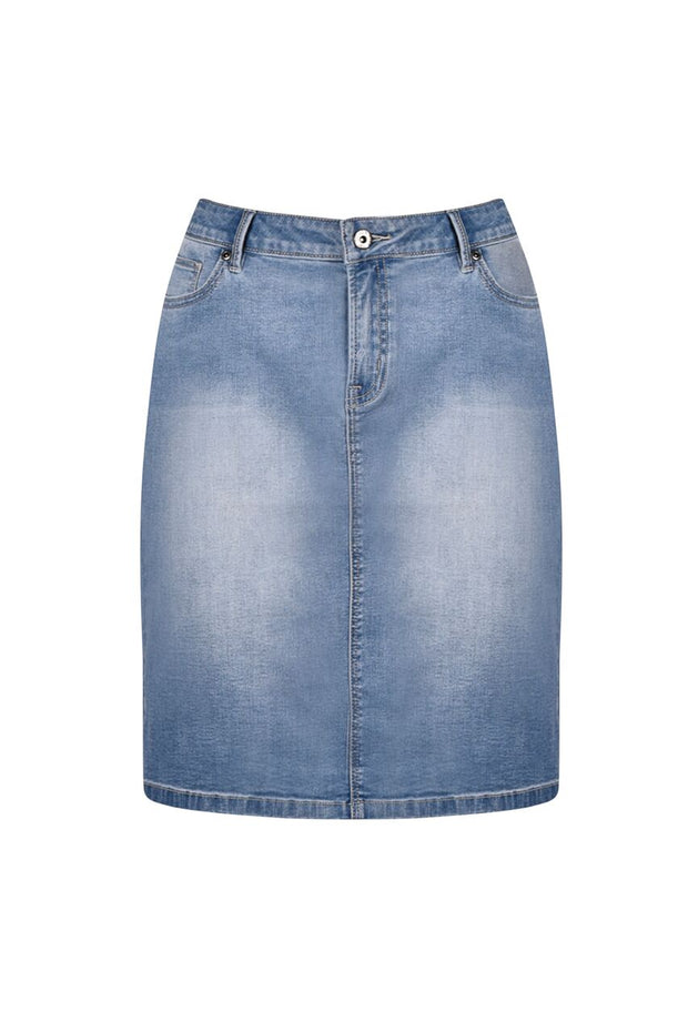 Skirt - Mid Blue Denim by JUMP