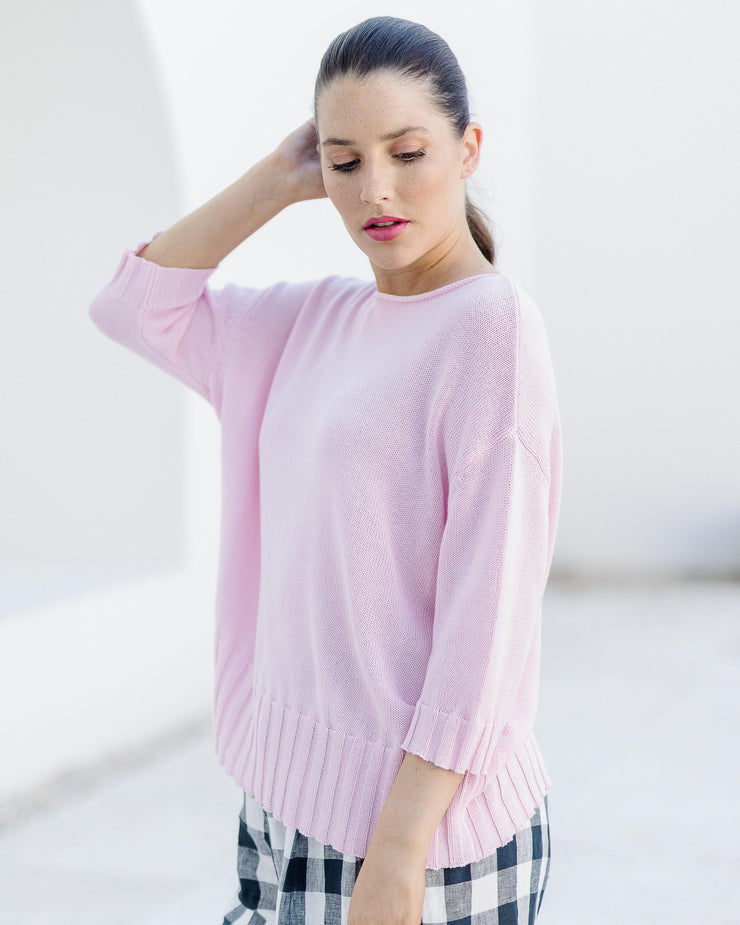 Top - Pink Knit by Goodiwindi Cotton