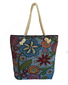 Bag - Canvas Flower Tote