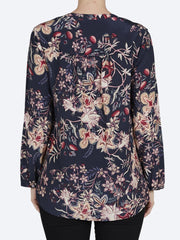 Top - Tapestry Floral Pintuck Shirt by JUMP