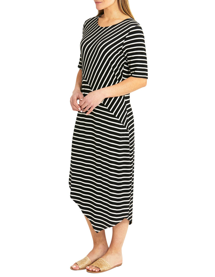 Dress - Spliced Stripe by PingPong