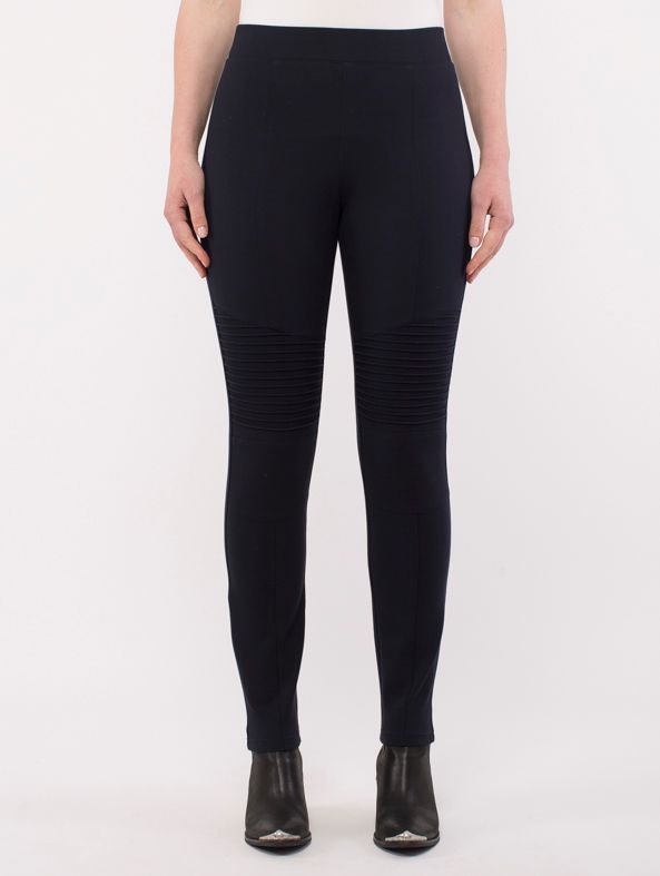 Pant - Navy Ponti Biker Legging by PingPong