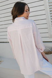 Top - Angelica Pale Pink 100% Cotton Shirt