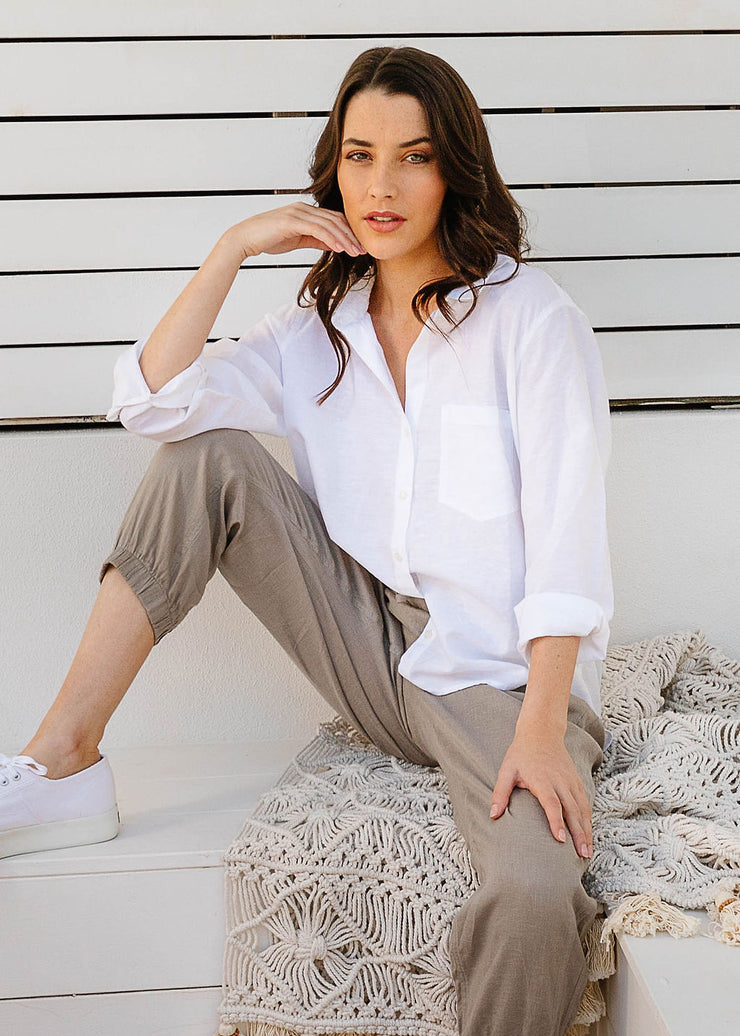 Top - Angelica White 100% Cotton Shirt