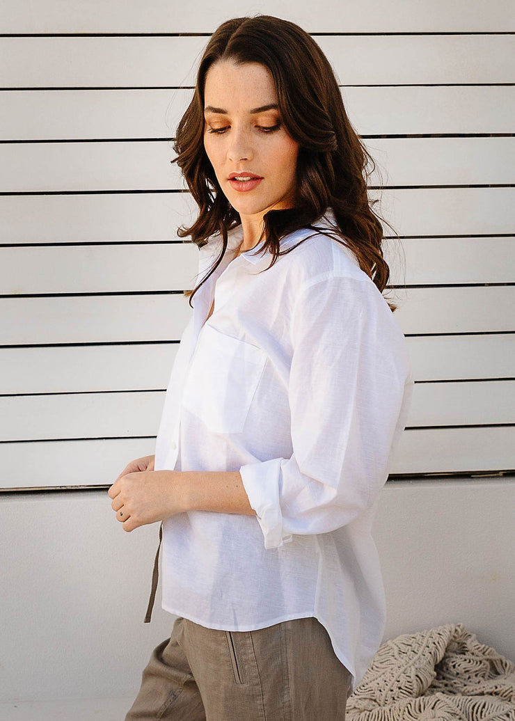 Top - Angelica White 100% Cotton Shirt