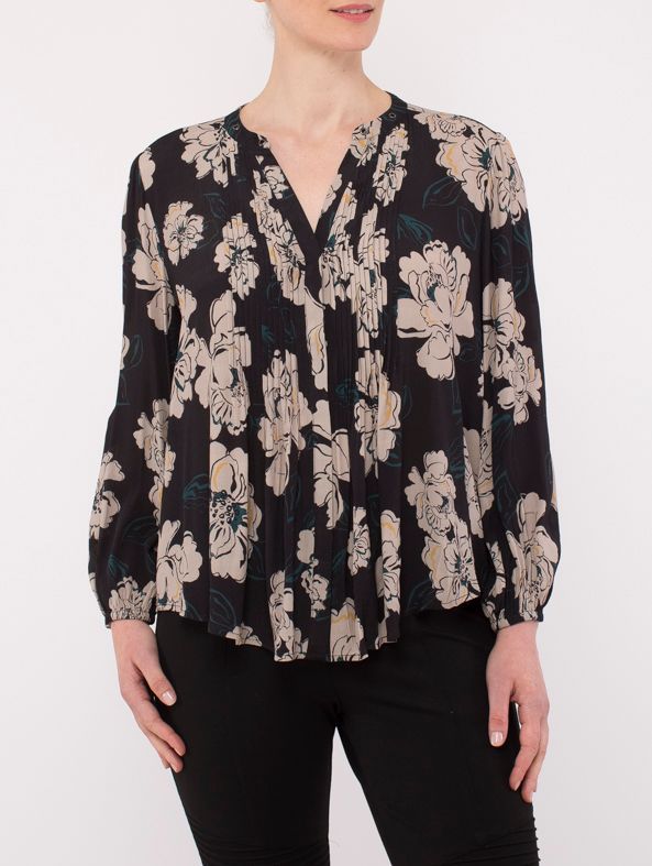 Top - Peony Print Bouse by PingPing